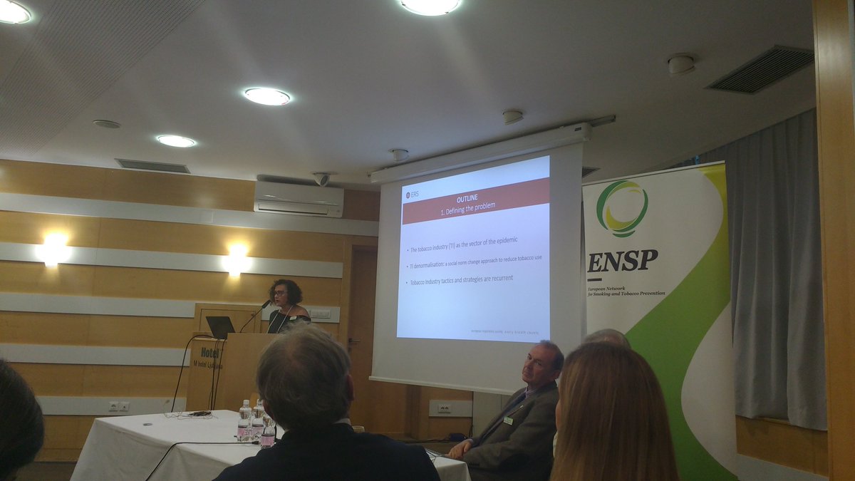Sofia Ravara, ERS TCC member, is currently presenting ERS work on tobacco industry interference at ENSP conference in Ljubljana