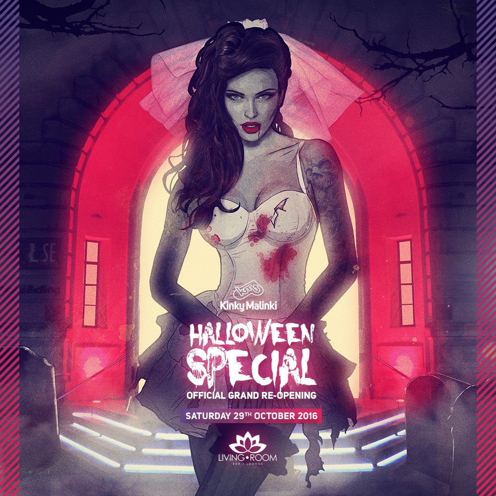Dankinky1's tweet photo. This is happening…OFFICIAL RE-OPENING Halloween Special @Livroom_ #KinkyMalinki #fomo #marbs2016 @JoeGlynnMarbs_ @darylhannah_ @Josh_Ortega_ https://t.co/ta0AMQ5BiE