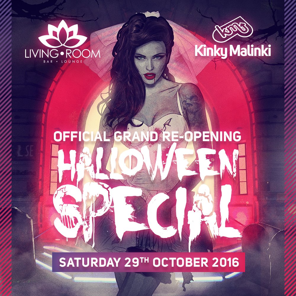 Dankinky1's tweet photo. This is happening…OFFICIAL RE-OPENING Halloween Special @Livroom_ #KinkyMalinki #fomo #marbs2016 @darylhannah_ @Josh_Ortega_ https://t.co/TyHC2irafQ