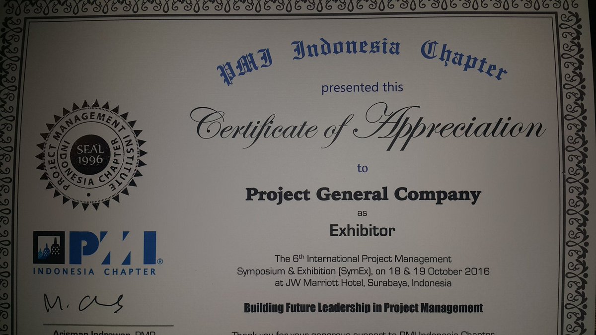 PROJGENERALCOM's tweet photo. @PMIIndonesia thank you for allowing us to join and sponsor #SYMEX2016 https://t.co/n2yAHyVpyq  @PMInstitute #projectmanagement in Indonesia https://t.co/qTO2BpDlMY