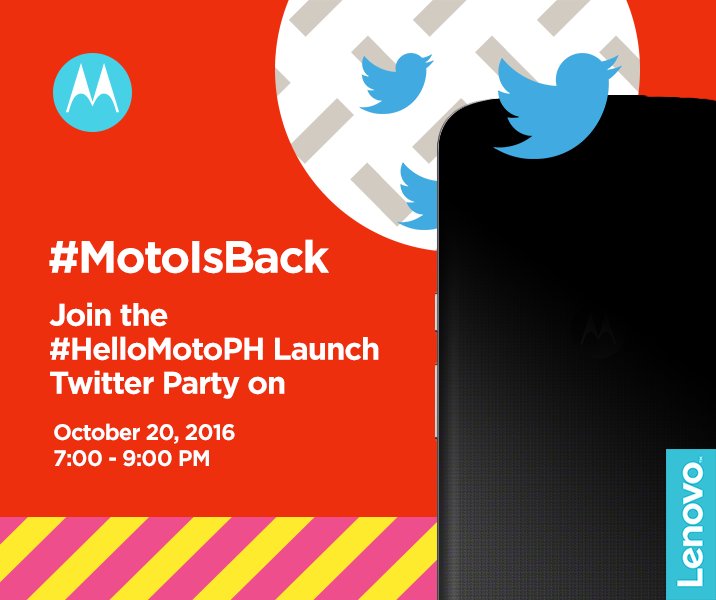 motorola_ph's tweet image. Follow us @HelloMotoPH and join us at the #MotoisBack #HelloMotoPH Launch Twitter Party! We&apos;ll be giving away Moto phones so stay tuned!
