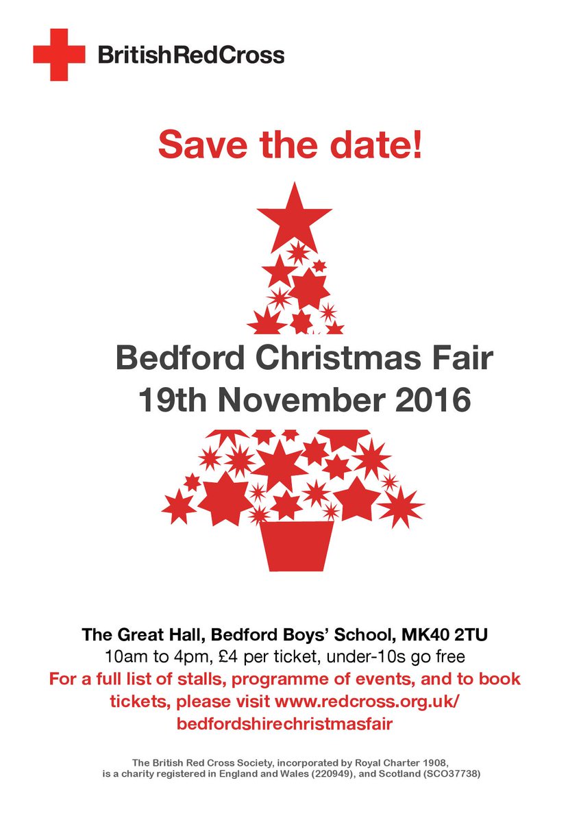 Get your tickets for our <a href="/BritishRedCross/">British Red Cross 🧡</a> Christmas Fair >>  bit.ly/2e5iBJF