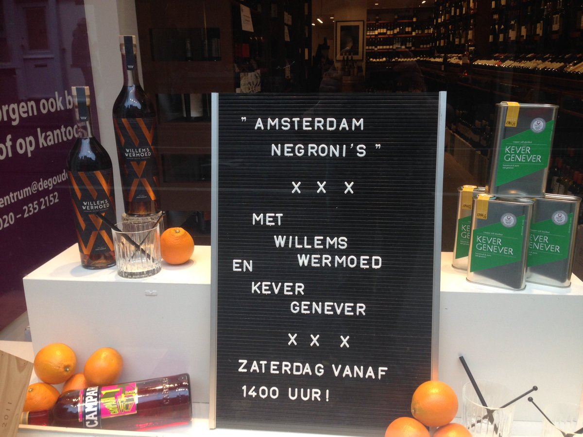 Deze zaterdag Dutch Negronis in de winkel met <a href="/kevergenever/">Kever Genever</a> en <a href="/WillemsWermoed/">Willem's Wermoed</a>  Vier de herfst!