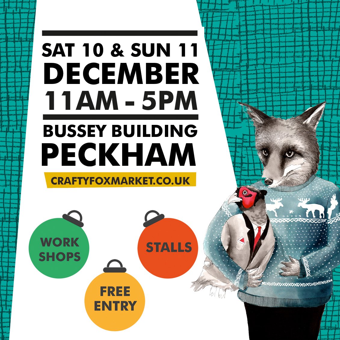 Save the date! longfeltwant will be <a href="/craftyfoxmarket/">Crafty Fox Market</a> in #Peckham on Sunday 11 Dec to fulfil your screen printed Christmas card needs...