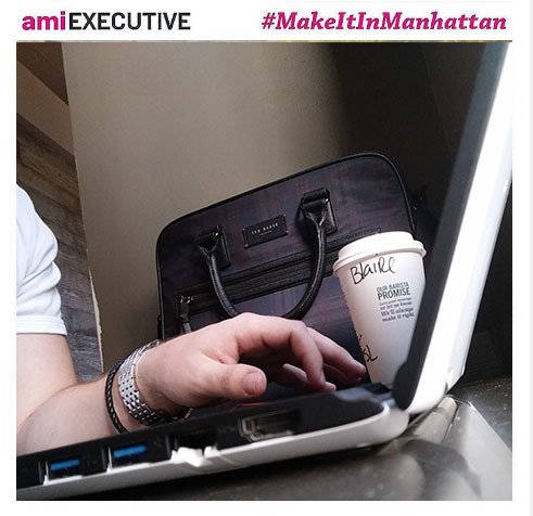 amiExecutiveInt's tweet image. Proof that Blair is actually working in New York! haha

To be fair, it is from a Starbucks on 9th Avenue ... so he can't really complain ;)