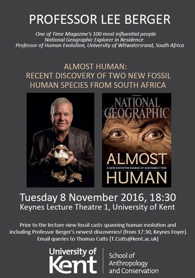 LeeRberger's tweet image. Stirling Lecture, Kent 8th of November