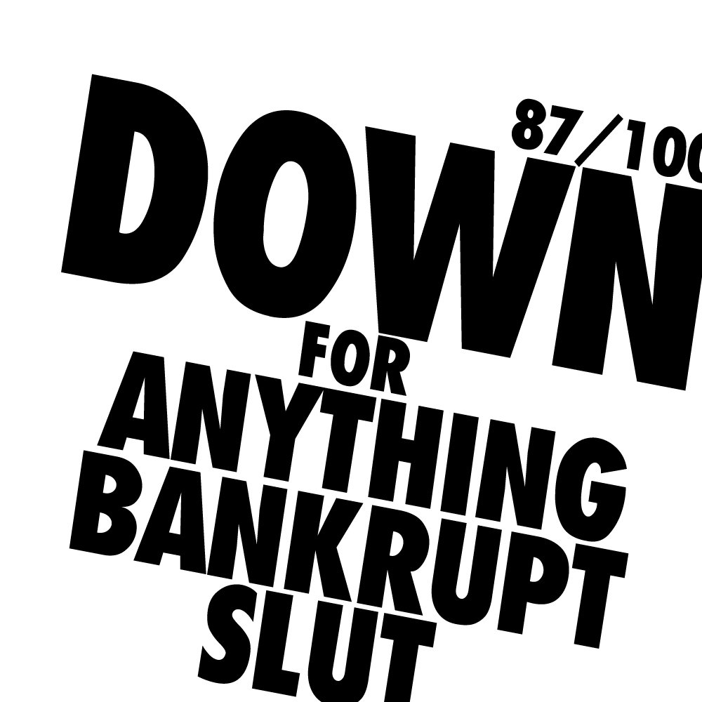 THEBANKRUPTSLUT's tweet photo. Up for Whatever and #downforanything #bankruptslut #newmusicrelease #listentothis #100Days100Songs https://t.co/9yBJWPy60n
