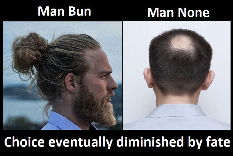 EnigmaMoto's tweet photo. Whats the old saying? Oh yeah...You cant fight fate...#manbun #mannone #fightfate #diminishedchoice https://t.co/J1URlTCXqh