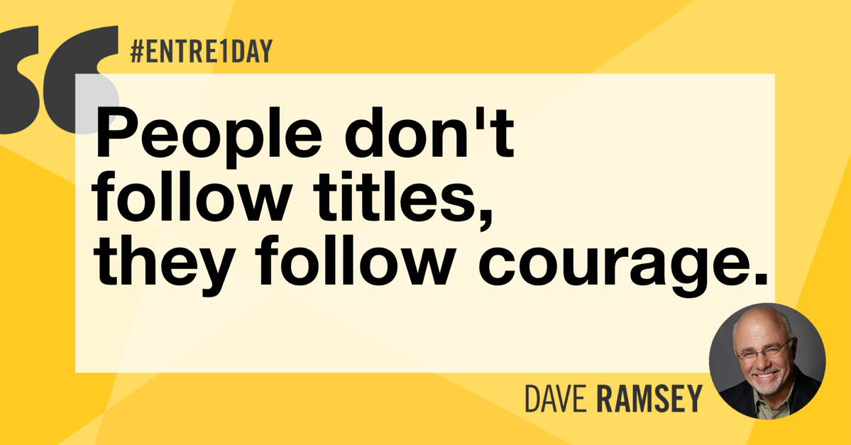 #Entre1Day wisdom from <a href="/DaveRamsey/">Dave Ramsey</a>