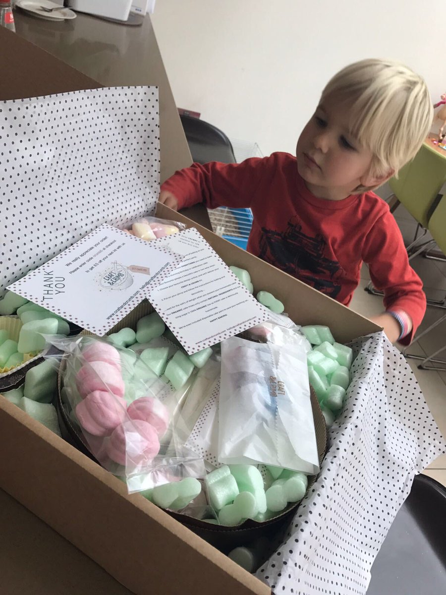 CraftandCrumb's tweet photo. The lovely Alex getting excited about his big sister's birthday now that her #cakekit has arrived! #cake #bakingwithkids #bakingcanbefun https://t.co/vGnbHDOK3h