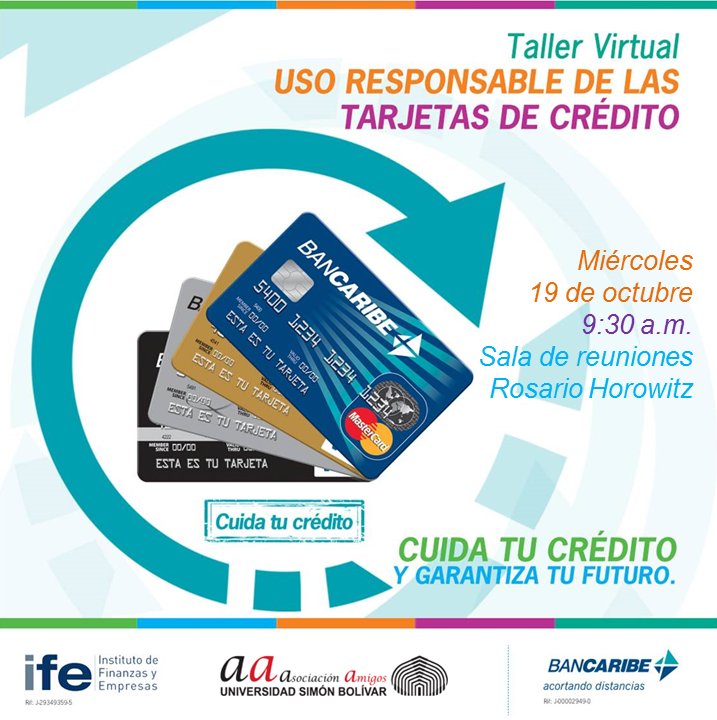 AmigosUSB's tweet photo. HOY no te puedes perder la charla que Bancaribe e IFE tienen para TI! Aprende más de las TDC @APUSB @fceusb https://t.co/02WJNNbXlZ
