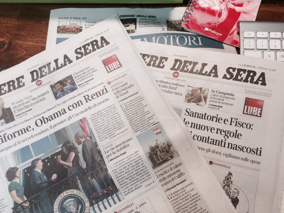 Social e giornalismo due realtà sinergiche. Qui a #Policyrc non manca mai l'informazione. Stamattina con <a href="/Corriere/">Corriere della Sera</a> #SMMdayIT <a href="/smmdayit/">Social Media Marketing Day #SMMdayIT</a>