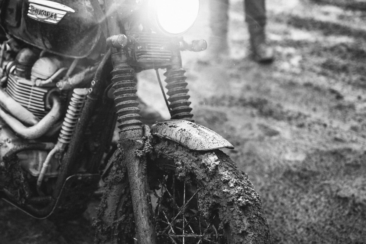 BonafideMotoCo's tweet photo. Throwback to rolling (sliding) in the mud last week on our #BonafideMotoAdventure with #TriumphSA @UKTriumph @TriumphAmerica @chevroletsa https://t.co/hA2Qx9jQL6