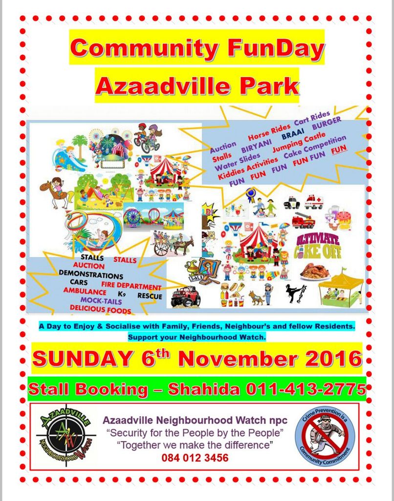bloss_blessings's tweet photo. #Azaadville #funday #charity #6Nov #community https://t.co/vIynK7W6Oh