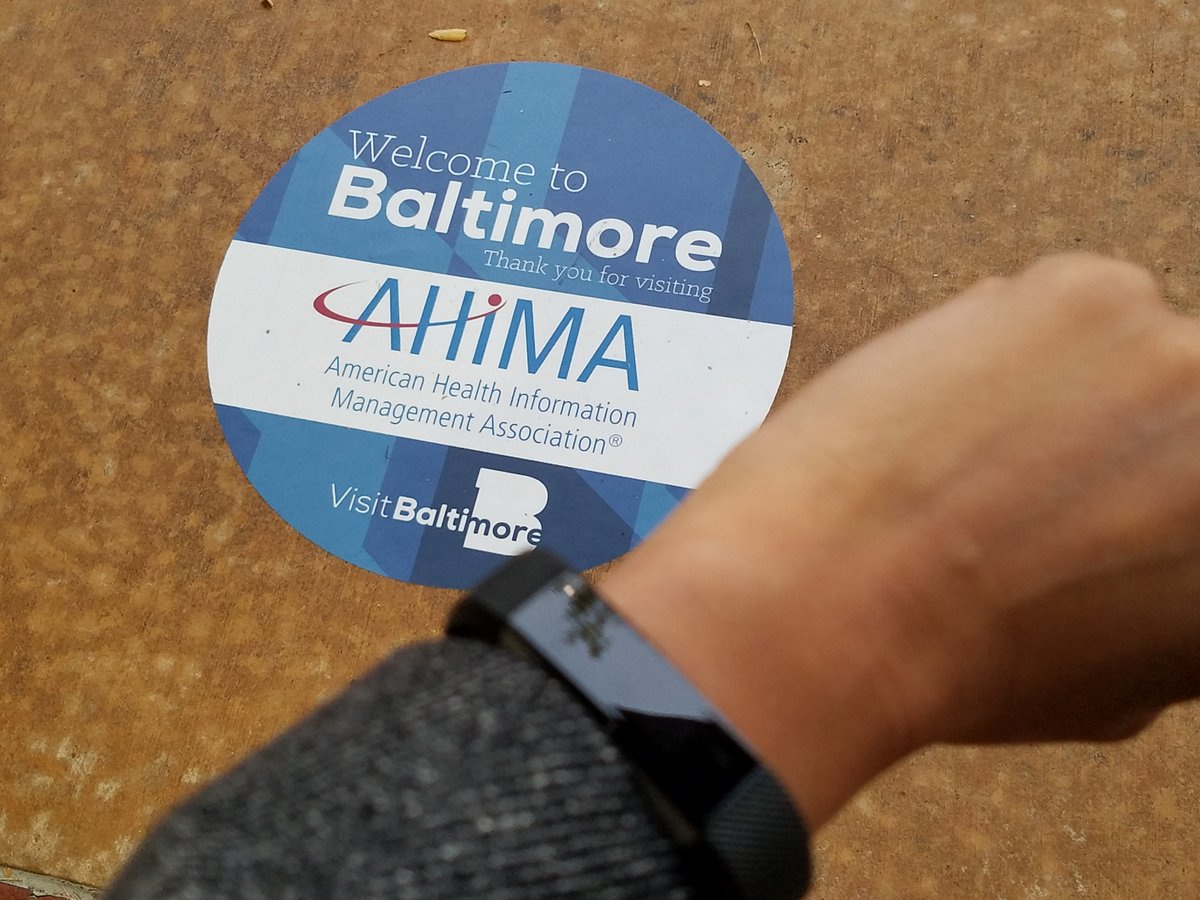 advizehealth's tweet image. lots of #healthyliving around us at #AHIMACon16 #fitbitfun thank you @fitbit @AHIMAResources in #Baltimore