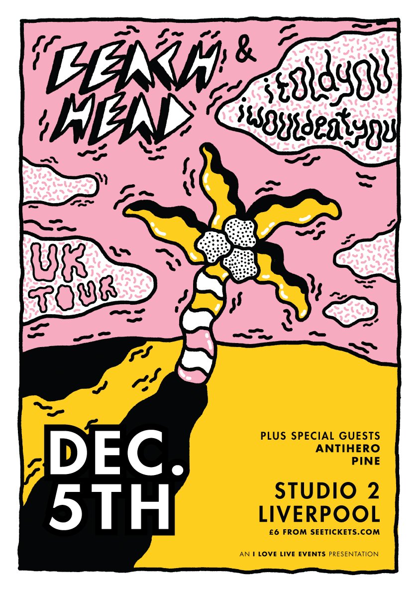 ILoveLiveEvents's tweet photo. .@beachheaduk play Liverpool 05/12 with @ITYIWtweetyou PINE @Crosslight_UK Tickets on sale here - https://t.co/FrRNtRrW86 https://t.co/Ujuv4uIorC