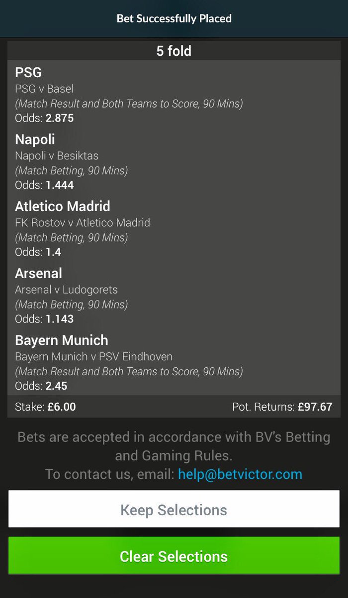 BigMakzBetTips's tweet photo. Tonight's bet, ⚽️💷🍀 #GetOnIt #UCL https://t.co/yZAjUVMfOY