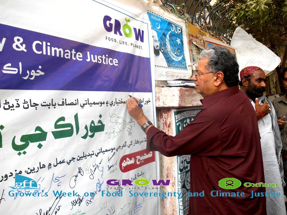 PFFinfo's tweet photo. Grower's Week on Food Sovereignty &amp; Climate Justice,  Signatures Campaign, held at Opposite Press Club Hyderabad. https://t.co/oFLsLEe2f6