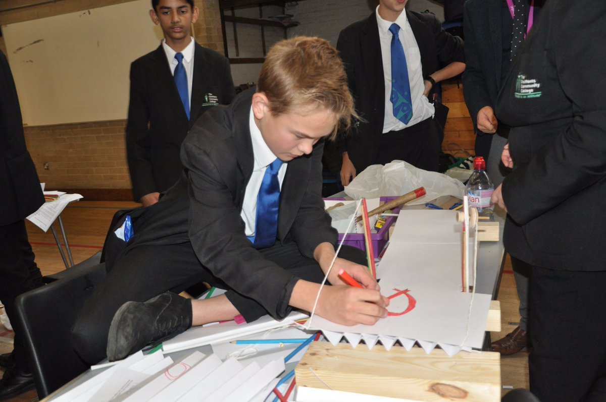 CCChalfonts's tweet photo. The bridge building begins as students 'Engineer the Future' @RotaryGBI Jordans @BeaconsfieldSch #ccceng https://t.co/0FJr1AwSJp
