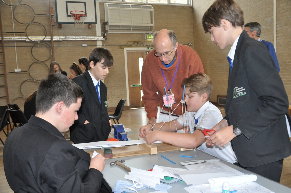 CCChalfonts's tweet photo. The bridge building begins as students 'Engineer the Future' @RotaryGBI Jordans @BeaconsfieldSch #ccceng https://t.co/0FJr1AwSJp