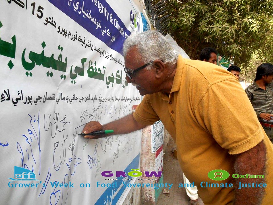 PFFinfo's tweet photo. Grower's Week on Food Sovereignty &amp; Climate Justice,  Signatures Campaign, held at Opposite Press Club Hyderabad. https://t.co/L9S4Wq1eSf