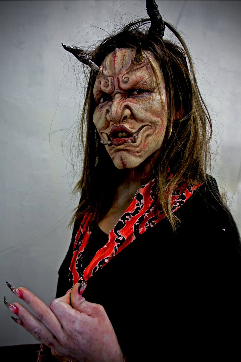 新作特殊メイク！！！ 般若イメージの特殊メイク いい表情だ！！良いね