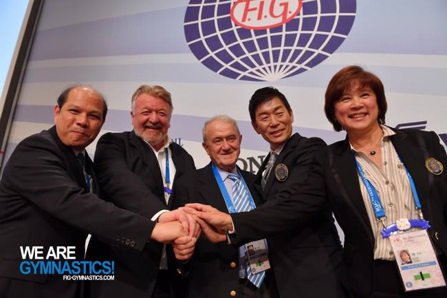 The International #Gymnastics Federation enters a new cycle with Morinari Watanabe as President #FIGCongress bit.ly/2ekP6Cl