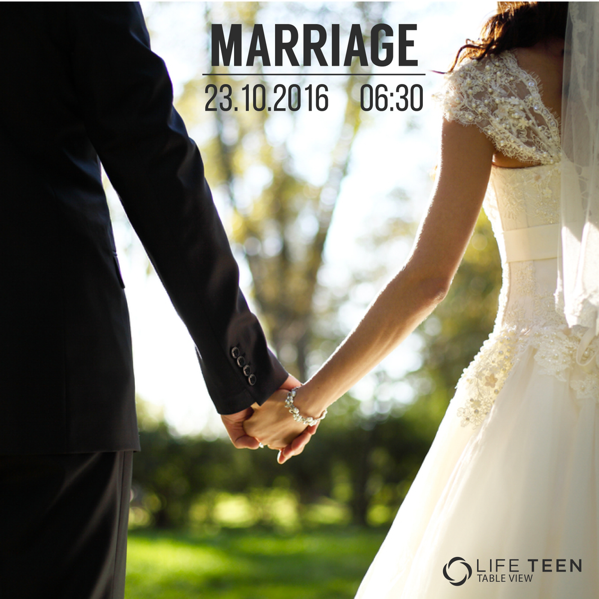 LifeTeenTV's tweet photo. Join us this Sunday 23/10 after 5:30pm #holymass as we jump into the #sacrament of #marriage - #TOB2016 @AscensionPress @LifeTeen https://t.co/ep5LQw1OM6