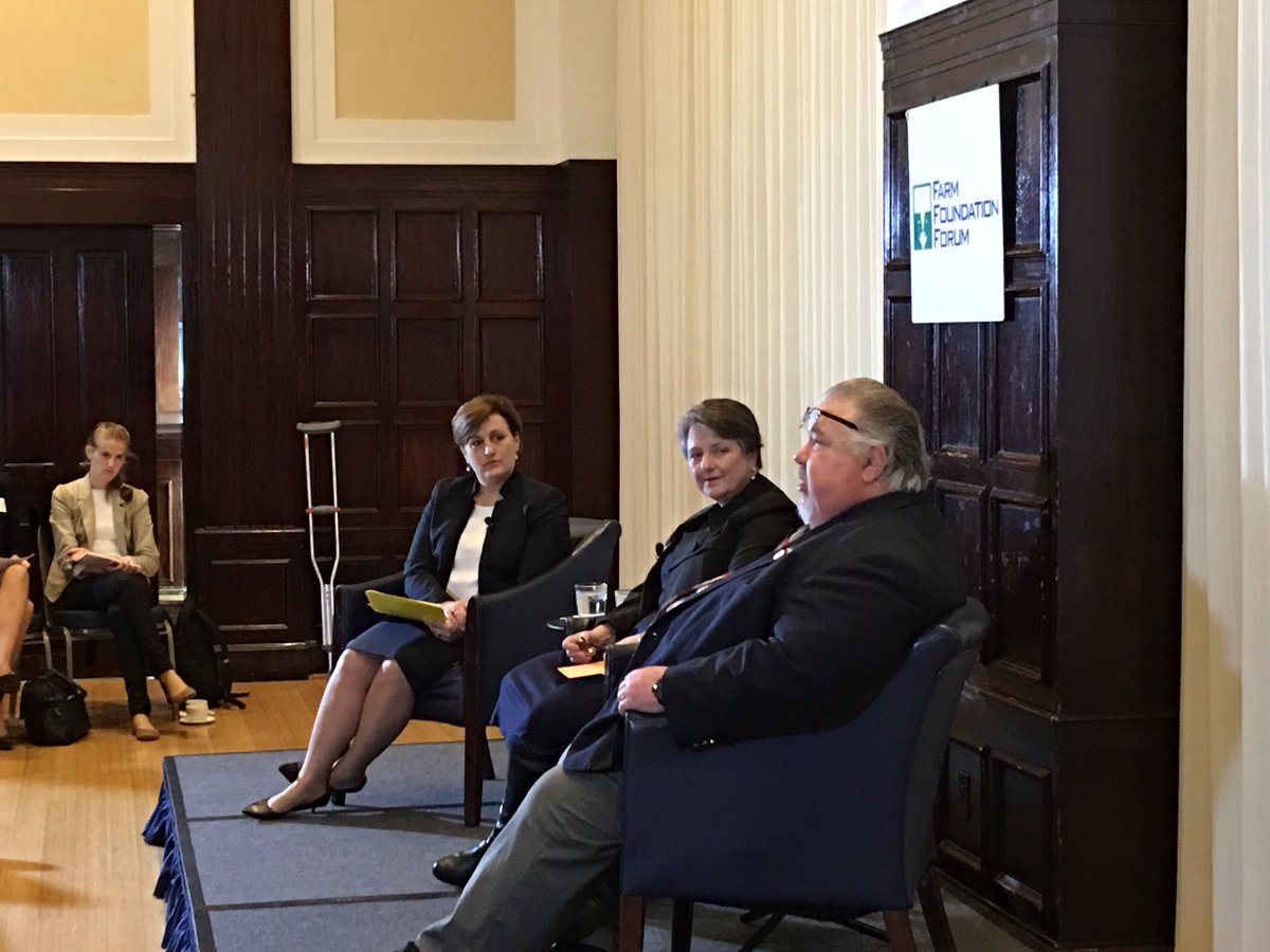 FarmFoundation's tweet photo. Sam Clovis &amp; Kathleen Merrigan discuss Trump &amp; Clinton ag platforms at @FarmFoundation Forum #PresidentialElection #agpolicy#farmfoundation https://t.co/6A2A6HOgpS