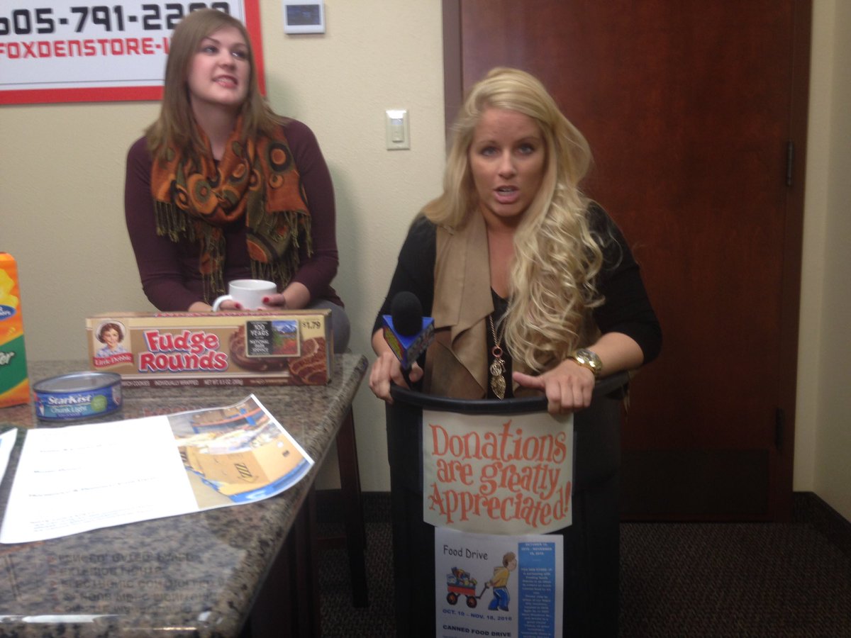 KirkStevensTV's tweet photo. The things @kcourvellKOTA does for her craft. Donate food at Fox Den Store-It &amp; free Kayla! #GMKT @kotatweets https://t.co/CCvENlL3tQ