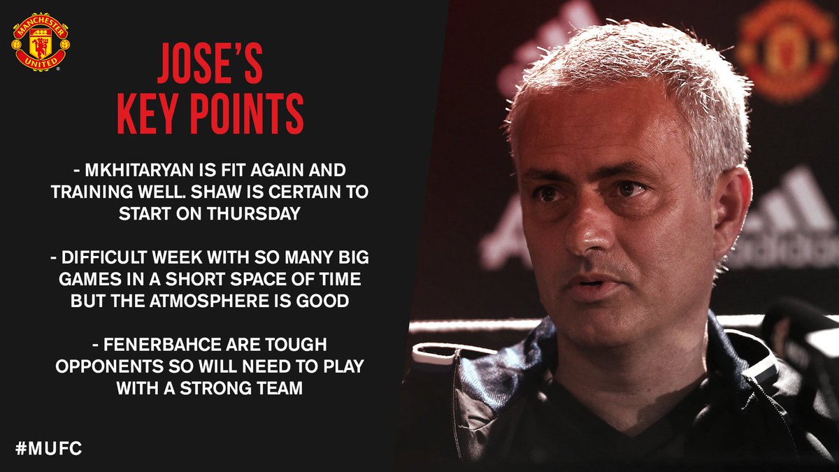 ManUtd's tweet photo. Catch up on a busy day at #MUFC, with training pics, press conference quotes and more: https://t.co/wvFVaKWxn6 https://t.co/RlRMGdudnq