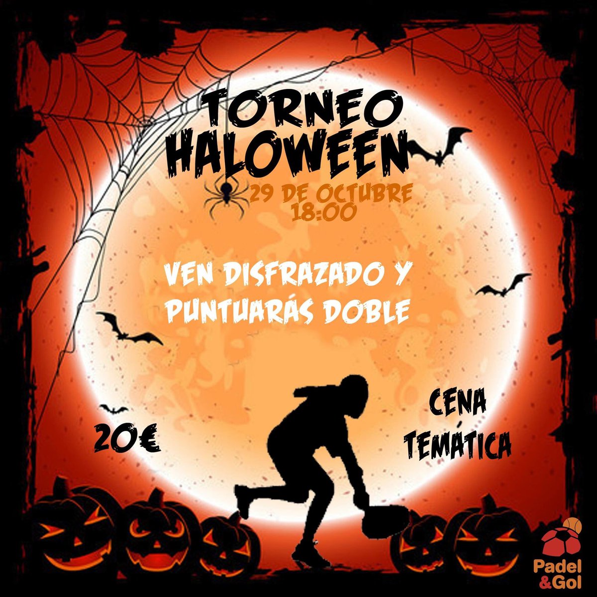 Para todos aquellos que en el próximo puente no Torneo Haloween. #padel #muchopadel #ocio #haloween 946 47 08 11.