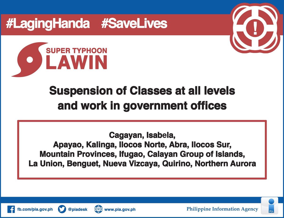 joyce_segui's tweet photo. Suspension of classes at all levels and work in Govt. Offices in LA UNION #LawinPH https://t.co/8cdLxuJn0K
