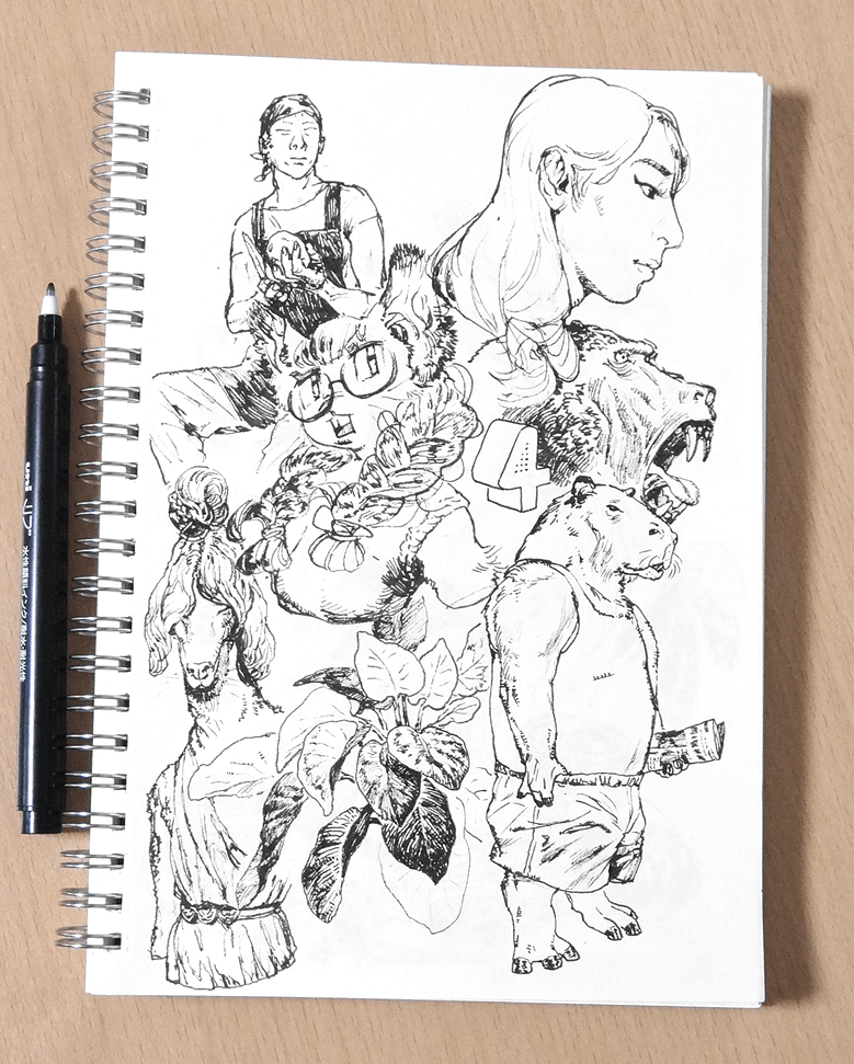 #inktober 
に参加したかったの絵 