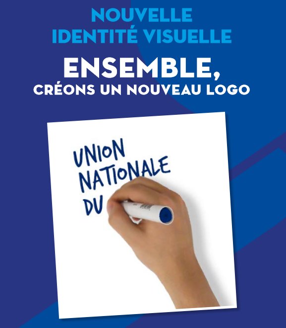 Avec <a href="/lucabalo/">Luc Abalo</a> l'UNSS se lance dans la conception de son nouveau #logo ! unss.org/blog/le-nouvea… #graphisme