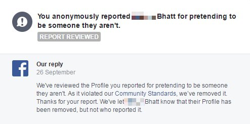 AnonOpsIN's tweet photo. we reported a facebook profile for pretending to be someone they're not and got it removed #Anonymous #TangoDown #opHindutva #opVHP #opRSS https://t.co/H3HpQBrXnP