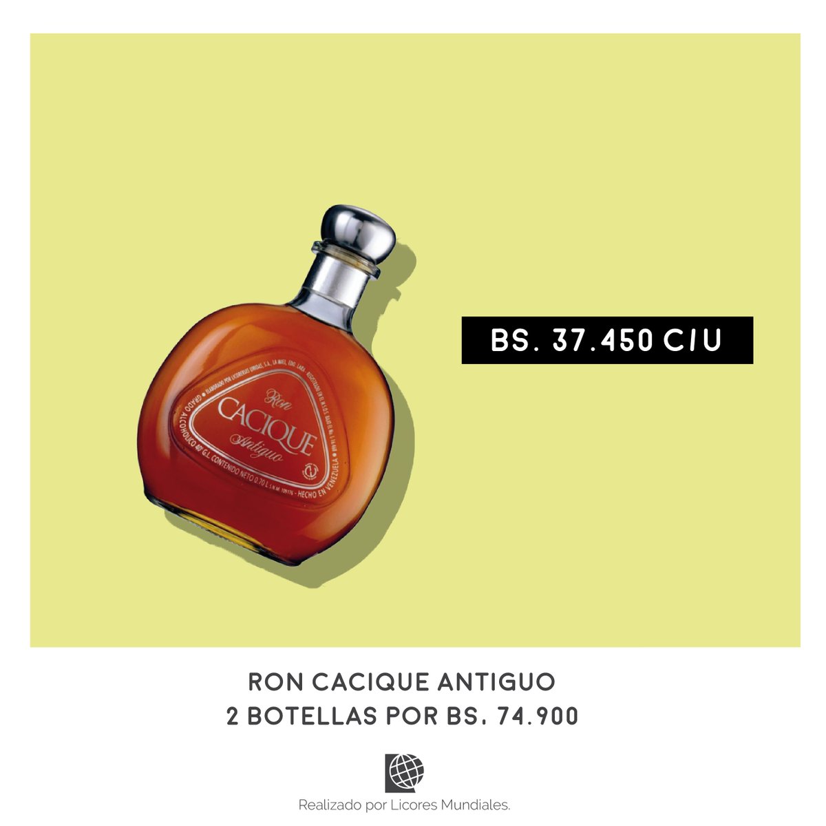 licor_mundiales's tweet photo. Buena semana para celebrar con un Cacique Antiguo.
En #PromoLM en Las Mercedes. https://t.co/XaJvdRuNcH