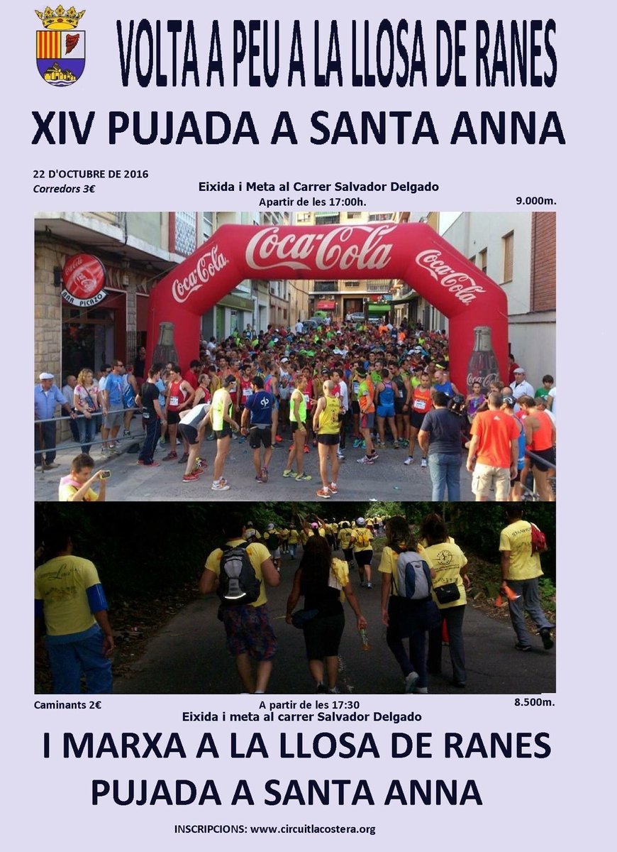 T'esperem!!! A La Llosa de Ranes també fem esport!!! No faltes este dissabte 22 d' Octubre