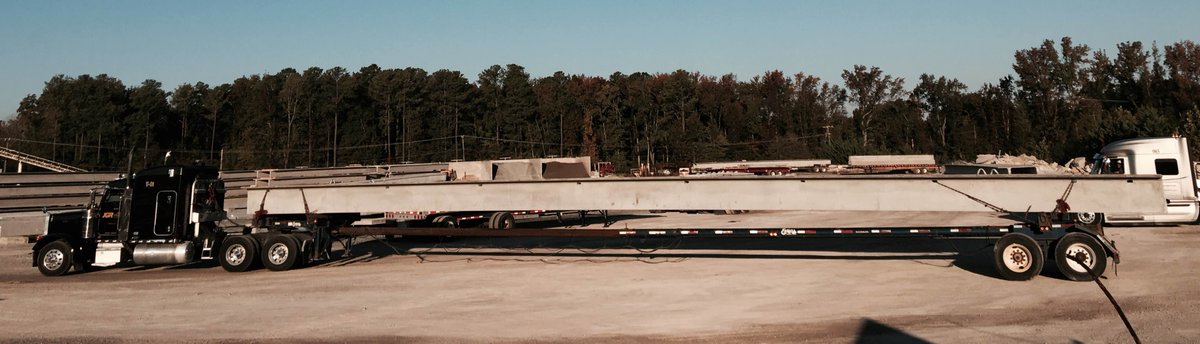 This 82'4" double t was no problem for owner operator Rebekah Meadows. #flatbed #trucking #oversize