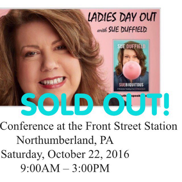 SueDuffield's tweet photo. This weekend's event in PA is sold out. 👏🏻👯💗🙋🏻 #suebiquitous #womensevent https://t.co/n1nZuVO0kP