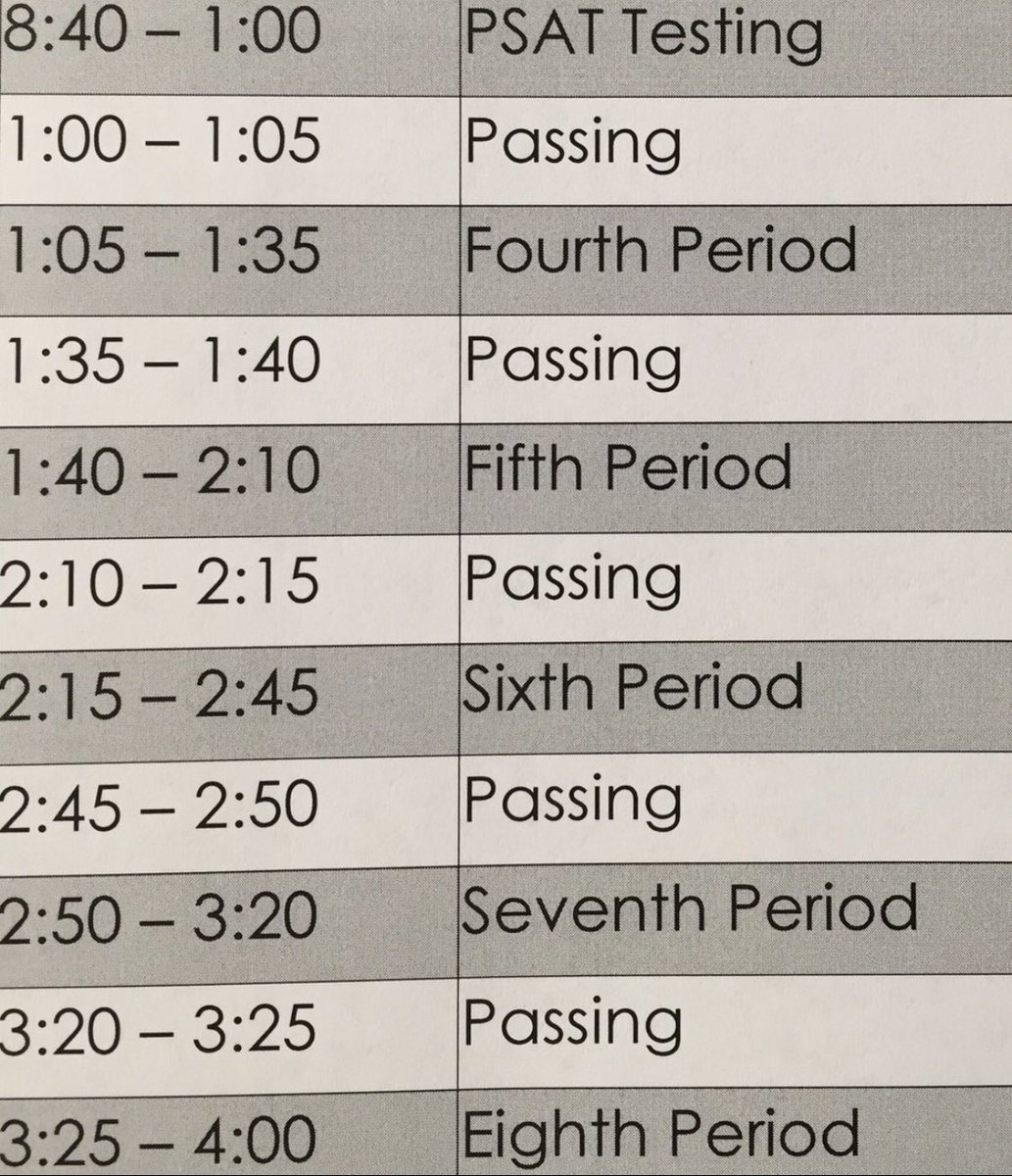 stemrobots's tweet image. Good Luck PSAT and ASVAB testers this morning! Schedule after testing:
Don&apos;t forget it&apos;s a late night for the team W &amp;amp; Th!!