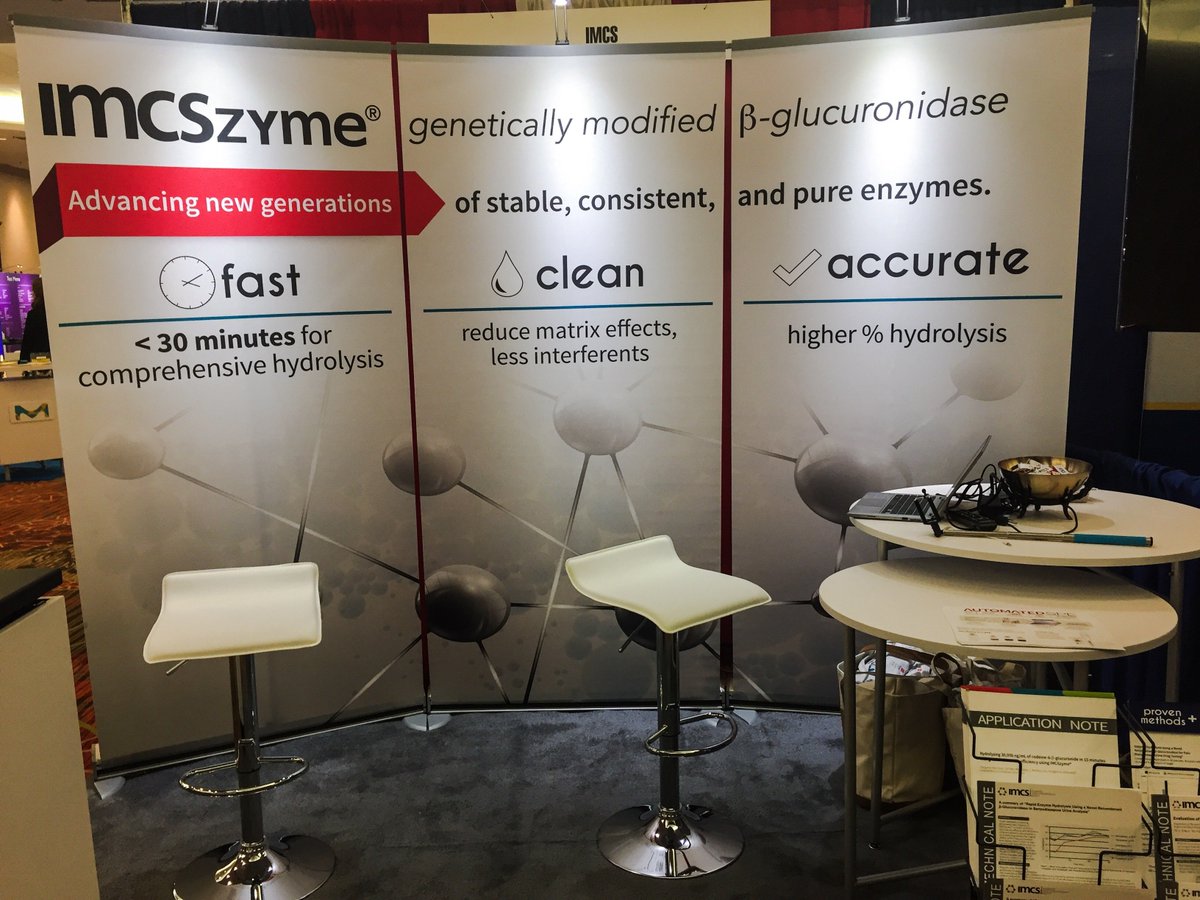 IMCS_biotech's tweet image. We&apos;ve got our booth number 215 set up at SOFT! Stop by to learn more about #imcszyme for use in urine #drugtesting!