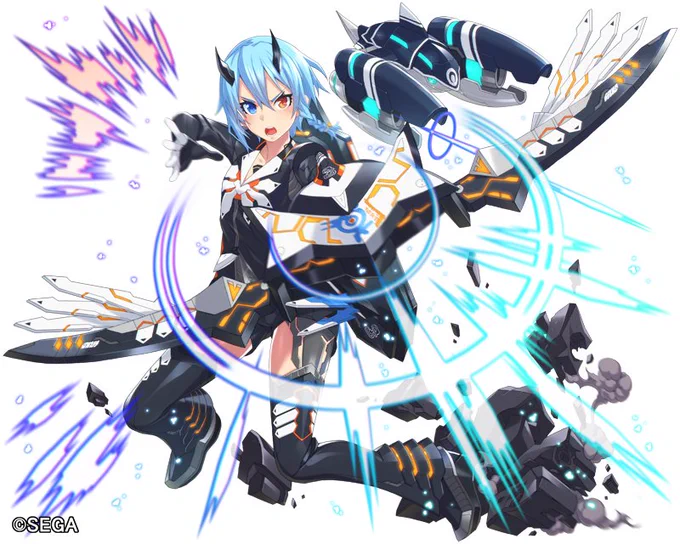 PS4/PSVITA版『乖離性ミリオンアーサー』で開催中の『PSO2』コラボイベントで「PSO2型イオ」を描かせていただきました。よろしくお願いします! https://t.co/lYNheUya4J #PS版乖離性MA #PS版乖離性ミリオンアーサー #PSO2 