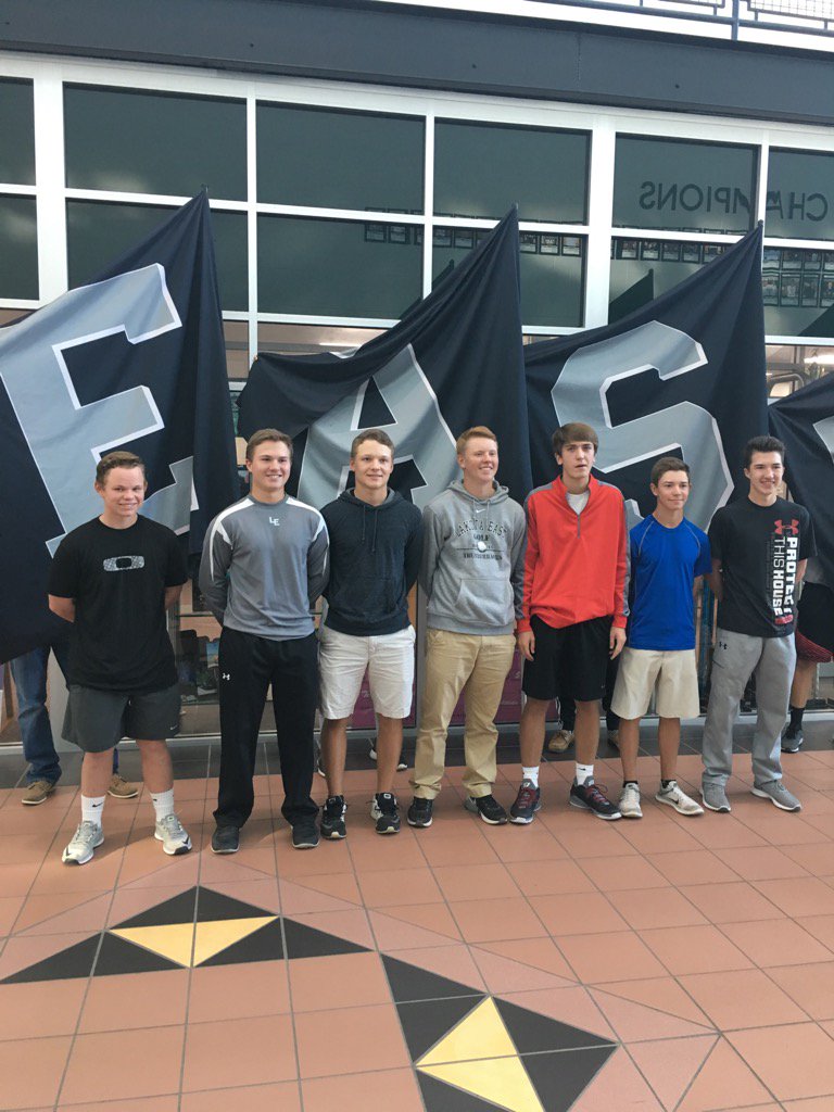 Coach_jeffcombs's tweet photo. State send off! Thx to east athletic dept and student body. @EAST_HAWKS @EastHawks_17 https://t.co/30TLSPEmWh