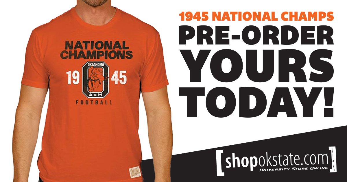 oklahoma state 1945 national championship shirt