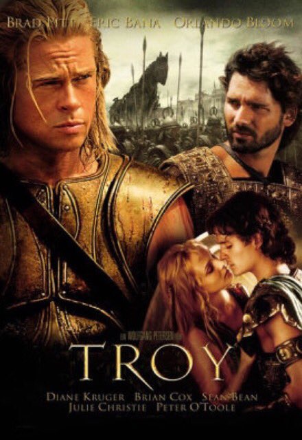 John 映画 トロイ ウォルフガングペーターゼン監督作品 ブラッドピット エリックバナ主演 感想 原作は古代ギリシャ の詩人ホメロスの イリアス でトロイの木馬で有名な トロイア戦争 を描く 個人的にめちゃくちゃ大好きな映画 ブラピがカッコよ
