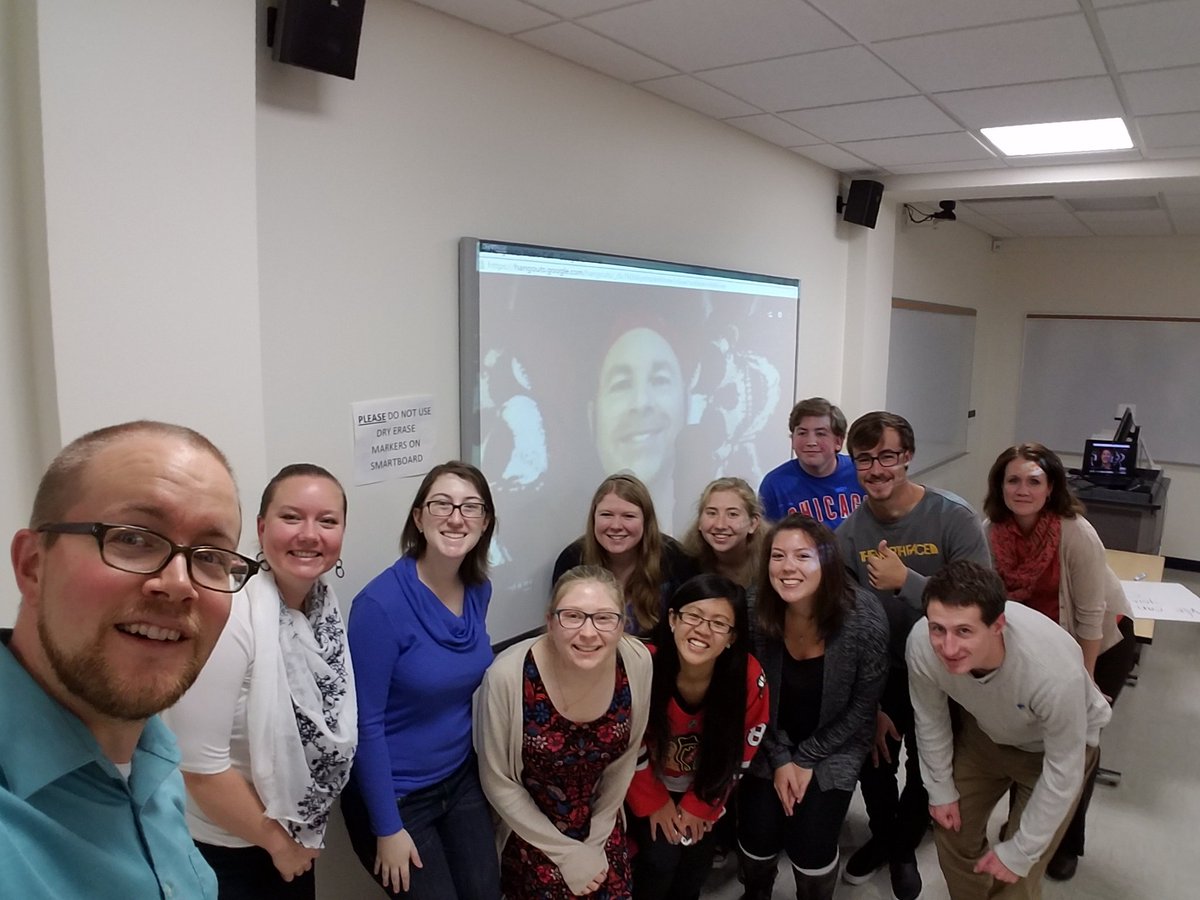 Adapaa's tweet photo. Just finished an amazing time w/ @burgessdave and @CUWisconsin Pre-service teachers. Let's change the world! #tlap https://t.co/eKh3oiZVZK