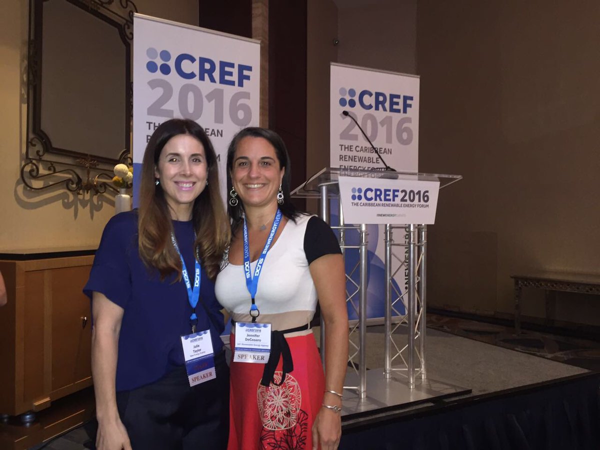 julierowtaylor's tweet photo. Just finished moderating a panel with - among others - Jenn Decesaro @IRENA on investability in the Caribbean. #womeninenergy #CREF2016 https://t.co/L5tsTL3hyw