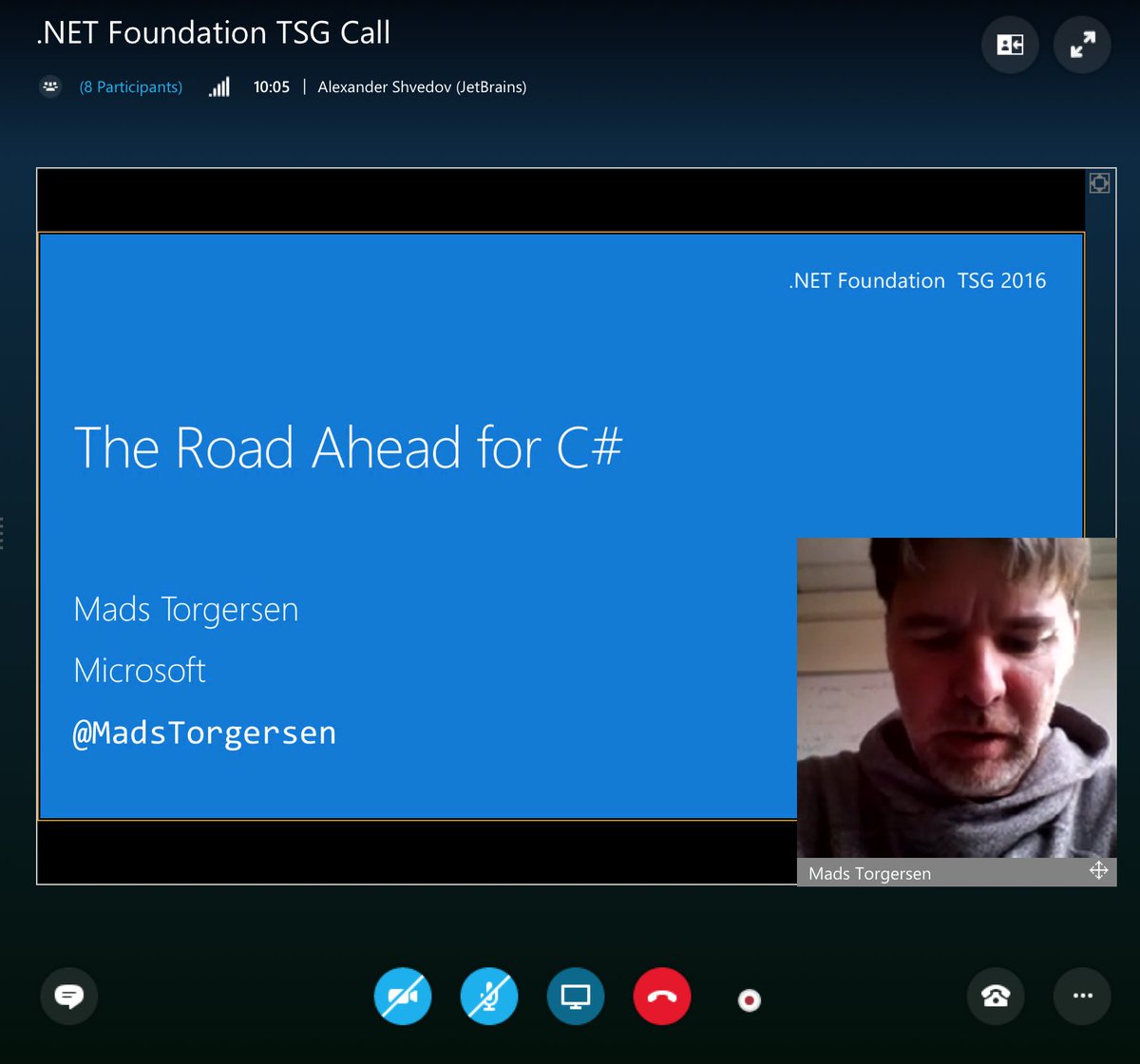controlflow's tweet image. It was great to attend @dotnetfdn Technical Steering Group meeting today with Mads Torgersen on C# :) #dotnet #csharp7 #netfoundation