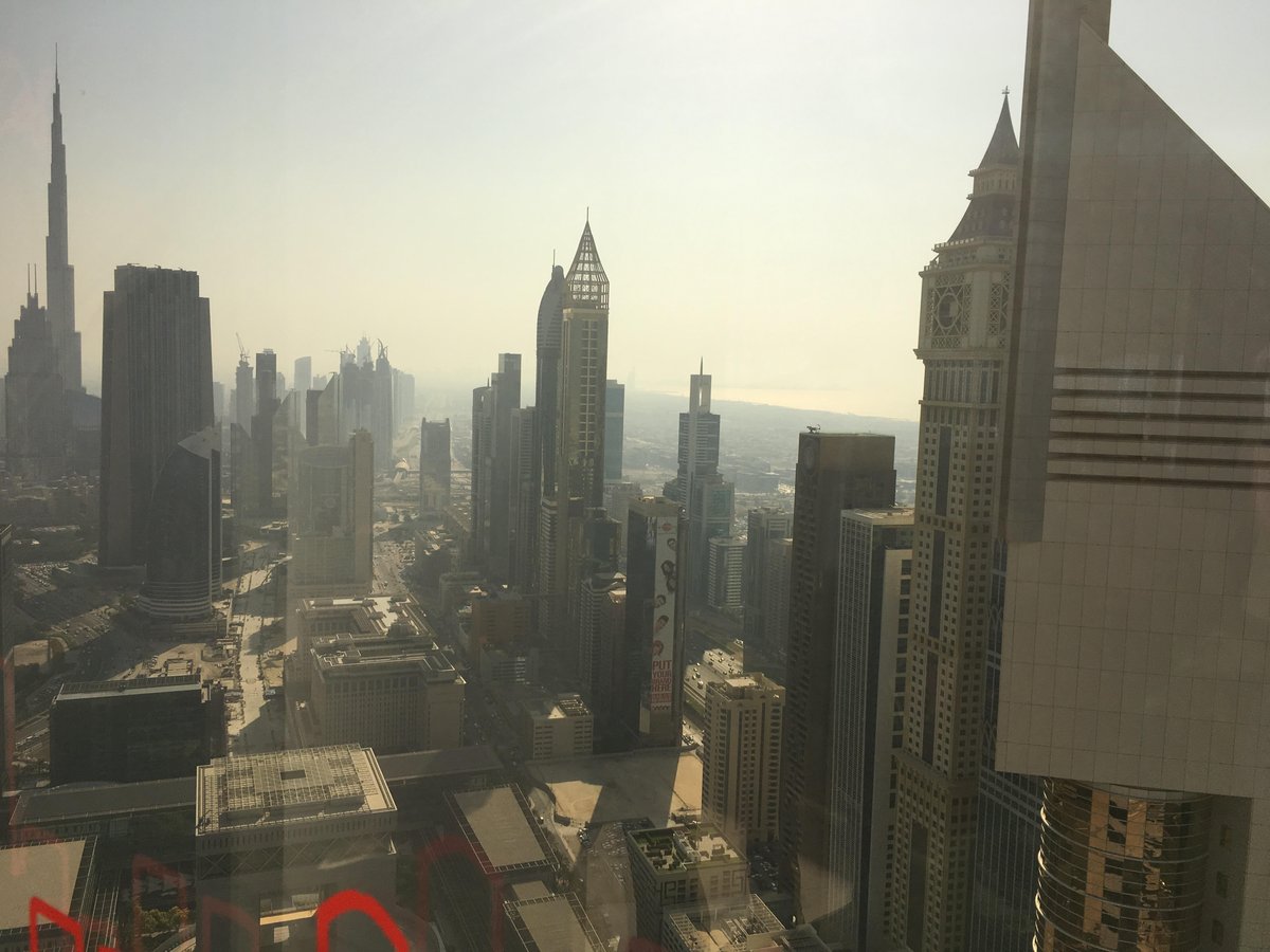 Bob_Moritz's tweet photo. Great views of #Dubai from earlier today -- thanks again @PwC_Middle_East for the warm welcome &amp; productive day! #PwCProud https://t.co/pjDEBAw5Lt